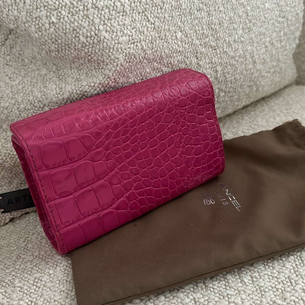 Lancel leather clutch